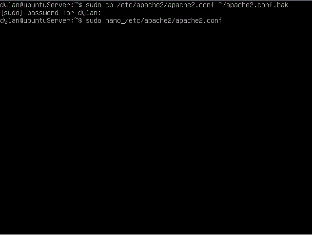 Open Apache config file