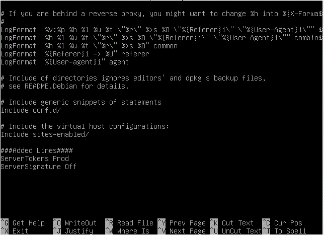 Edit Apache config file