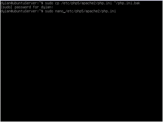 Open PHP config file