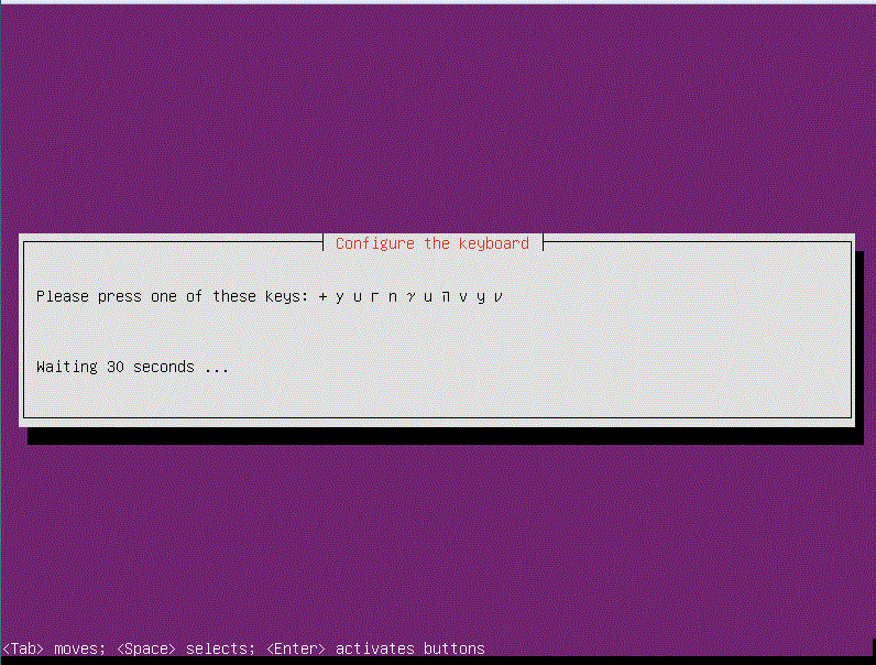 Keyboard layout Screen